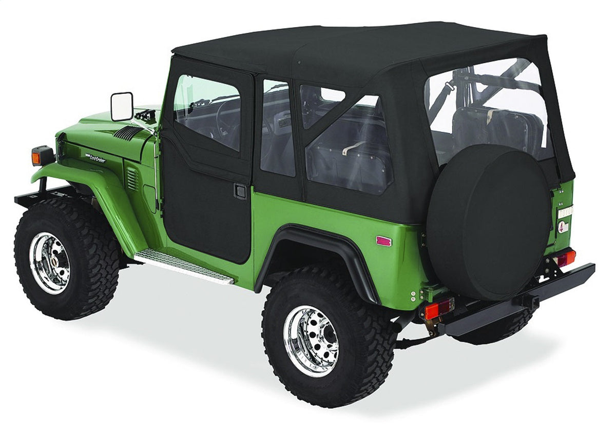 Bestop Supertop Classic - 64-84 Land Cruiser (Black Denim; Clear Windows)
