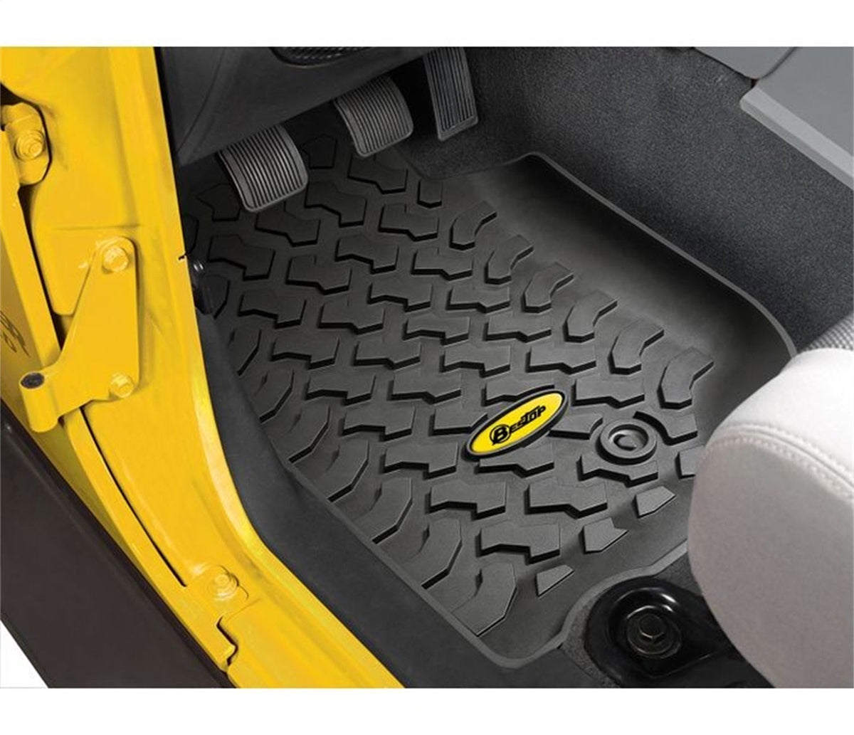 Bestop Floor Mats - Jeep 07-13 Wrangler JK; Front (Black)
