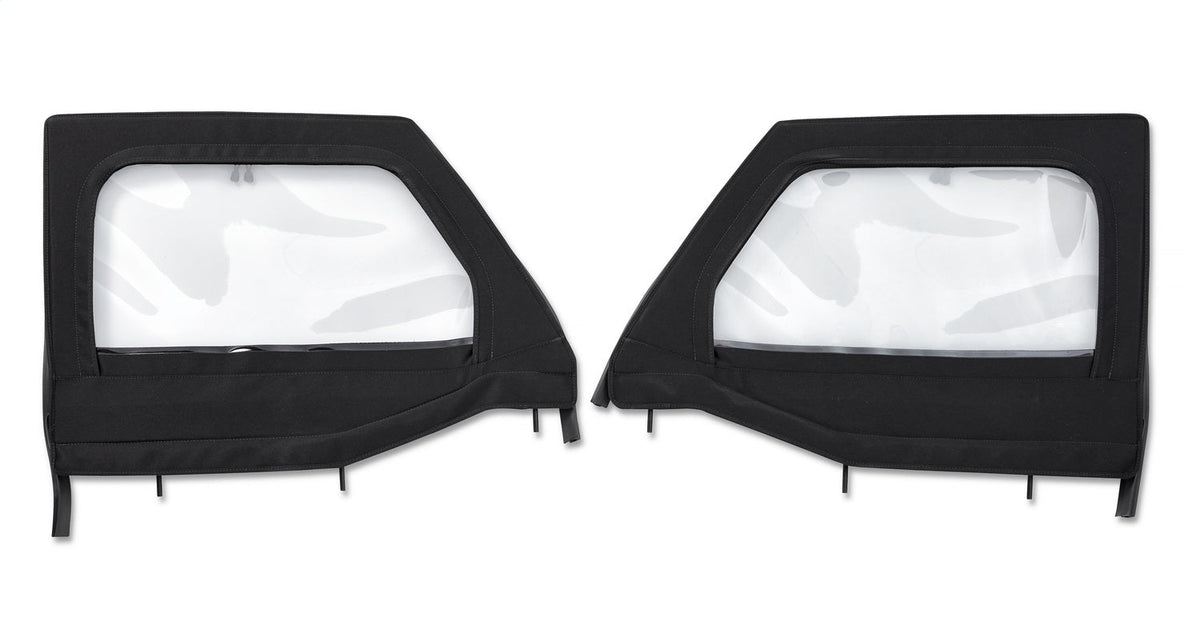 Bestop Element Upper Doors - Jeep 20-26 Gladiator 18-26 Wrangler JL (Front; Black Twill)