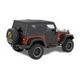 Bestop Full Fabric Doors - Jeep 07-18 Wrangler JK; (Front Doors; Black Twill)