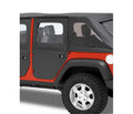 Bestop Full Fabric Doors - Jeep 07-18 Wrangler JK 4-Door; (Rear Doors; Black Twill)