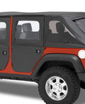 Bestop Full Fabric Doors - Jeep 07-18 Wrangler JK 4-Door; (Rear Doors; Black Diamond)