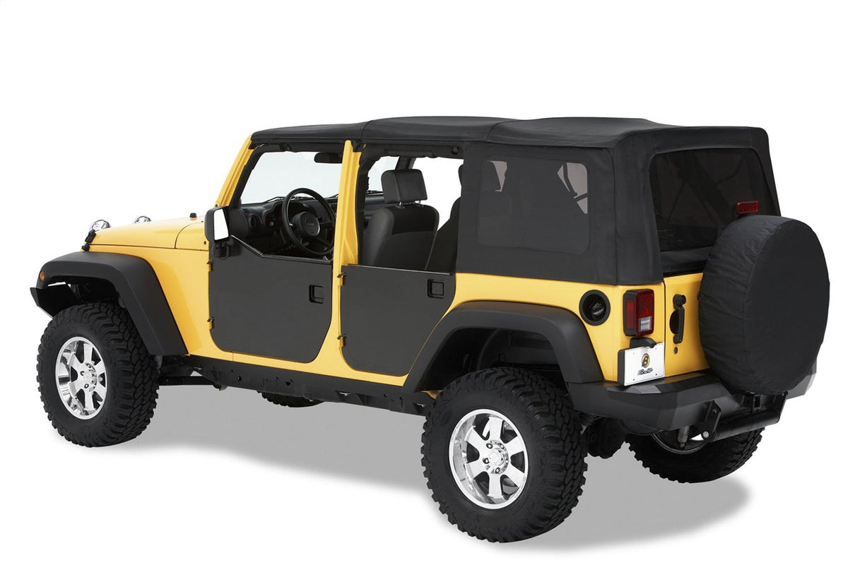 Bestop Element Panels - Jeep 07-18 Wrangler JK 4-Door (Rear Doors; Black)