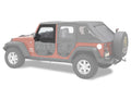 Bestop Element Upper Doors - Jeep 07-18 Wrangler JK (Front Doors; Black Diamond)