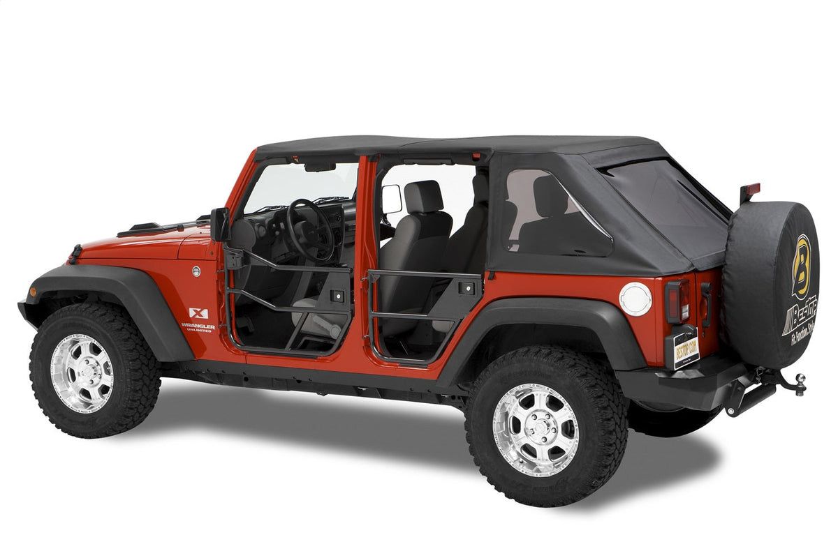 Bestop Element Doors - Jeep 07-18 Wrangler JK 4-Door (Rear Doors; Satin Black)