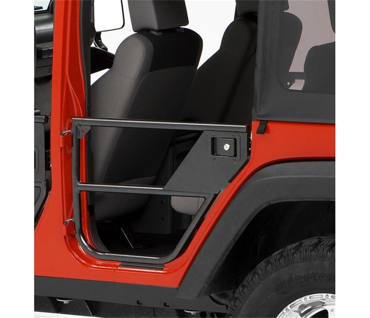Bestop Element Doors - Jeep 07-18 Wrangler JK 4-Door (Rear Doors; Matte Black)