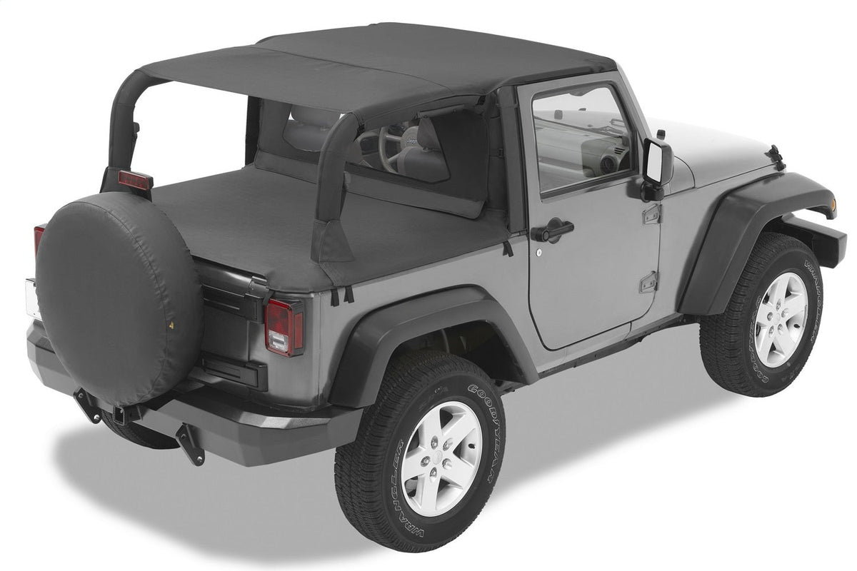 Bestop Header Safari Bikini - Jeep 07-09 Wrangler JK 2-Door (Black Diamond)