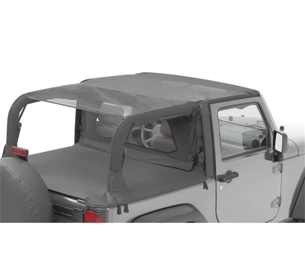 Bestop Header Safari Cable Style Bikini - Jeep 10-18 Wrangler JK 2-Door (Mesh)