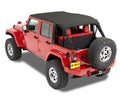 Bestop Header Safari Cable Style Bikini - Jeep 10-18 Wrangler JK 4-Door (Black Diamond)
