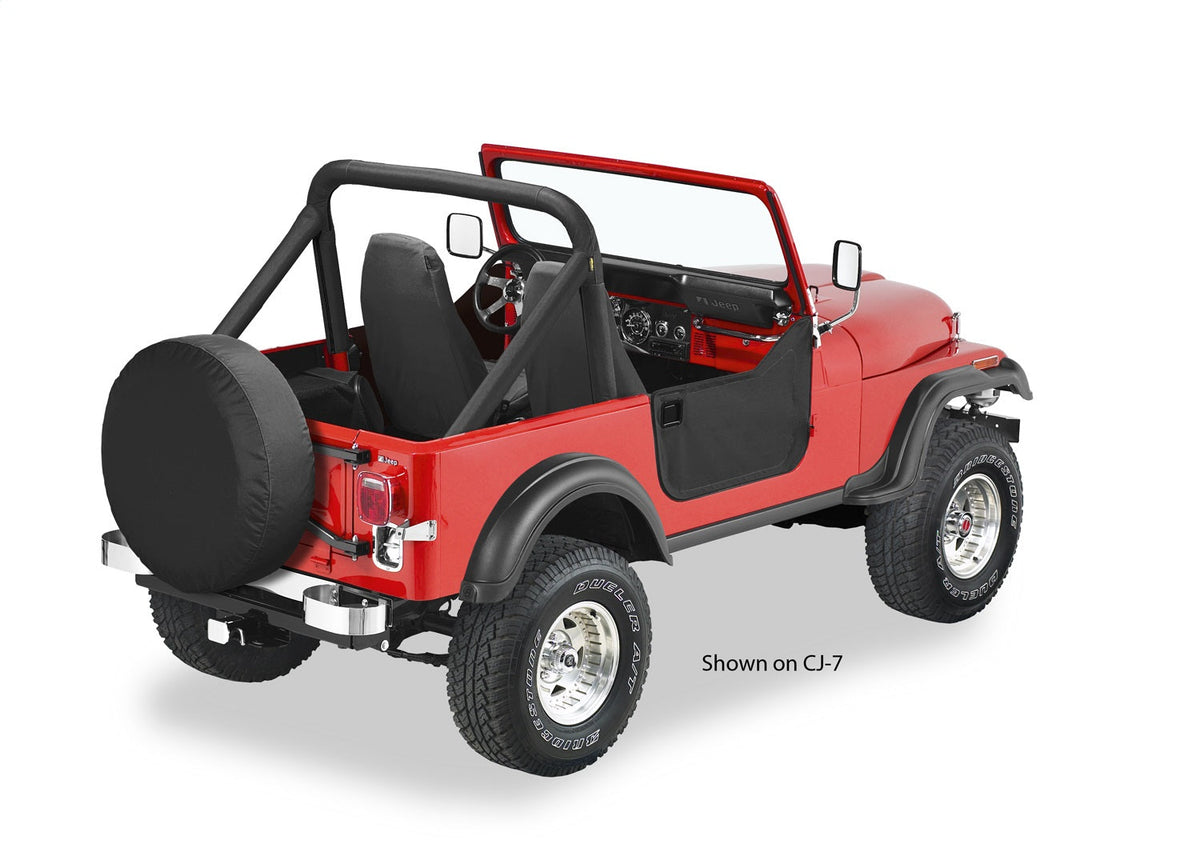 Bestop Lower Fabric Doors - 64-84 Land Cruiser (Black Crush)