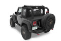 Bestop Halftop Soft Top - Jeep 07-18 Wrangler JK 2-Door (Premium Black Twill)