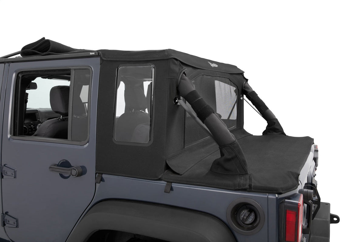 Bestop Halftop Soft Top - Jeep 07-18 Wrangler JK 4-Door (Black Diamond)