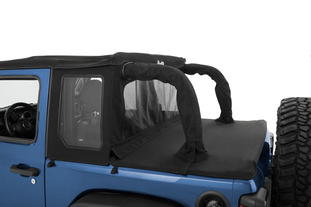 Bestop Halftop Soft Top - Jeep 18-2023 Wrangler JL 2-Door (Premium Black Twill)