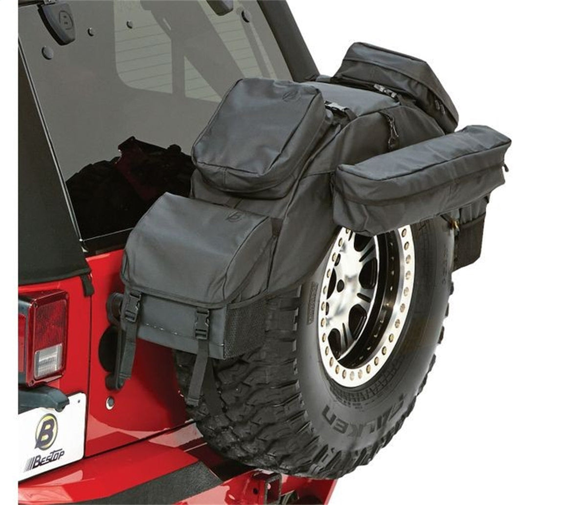 Bestop RoughRider Spare Tire Organizer - Jeep 87-95 Wrangler YJ 97-06 TJ 07-18 JK 18-22 JL (Fits 30 to 33 Diameter Tire)