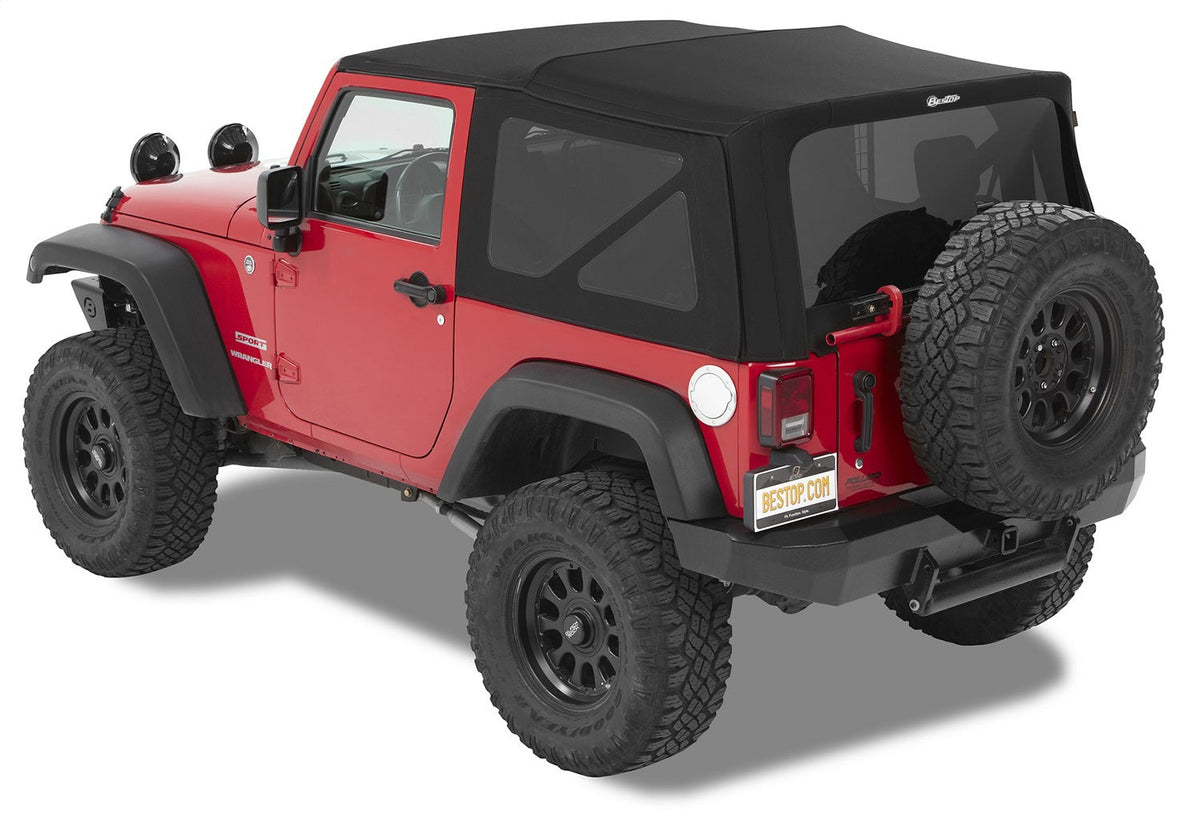 Bestop Supertop - Jeep 07-18 Wrangler JK 2-Door (Premium Black Twill)