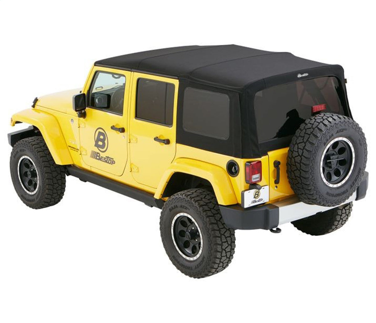Bestop Supertop - Jeep 07-18 Wrangler JK 4-Door (Premium Black Twill)