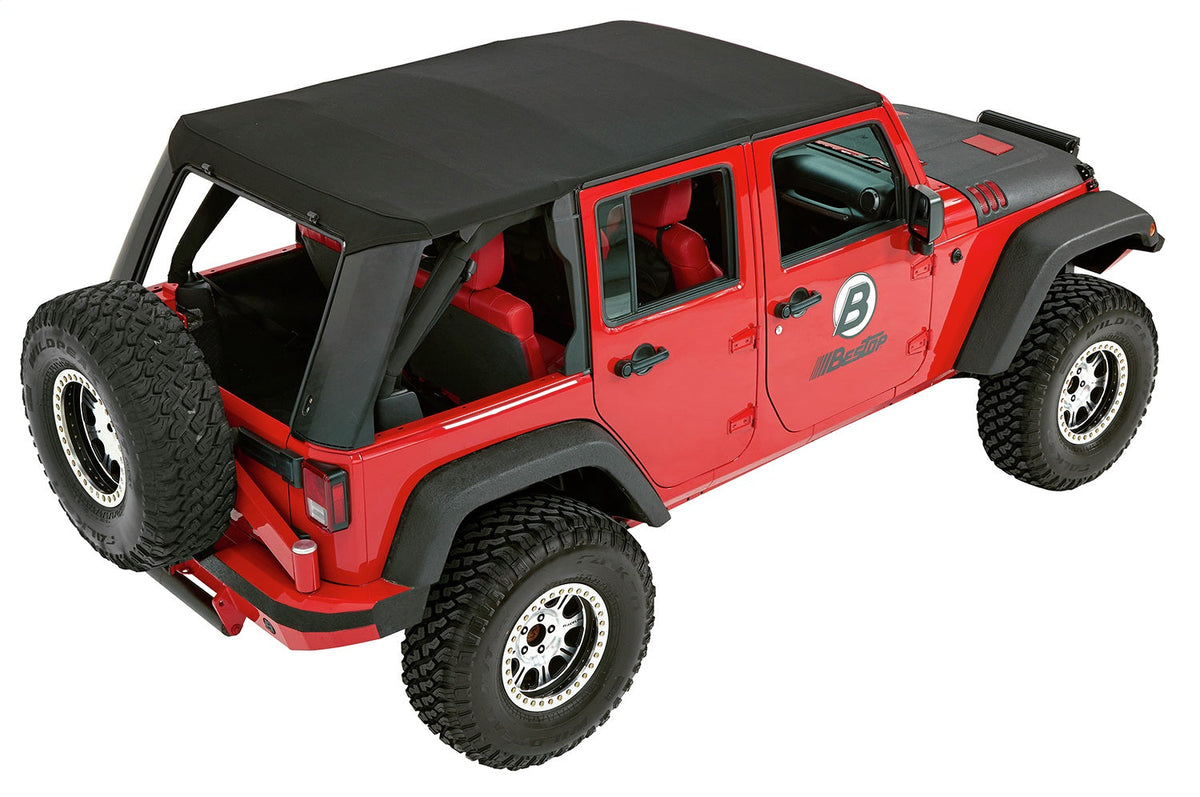 Bestop Trektop Pro - Jeep 07-18 Wrangler JK 4-Door (Premium Black Twill)