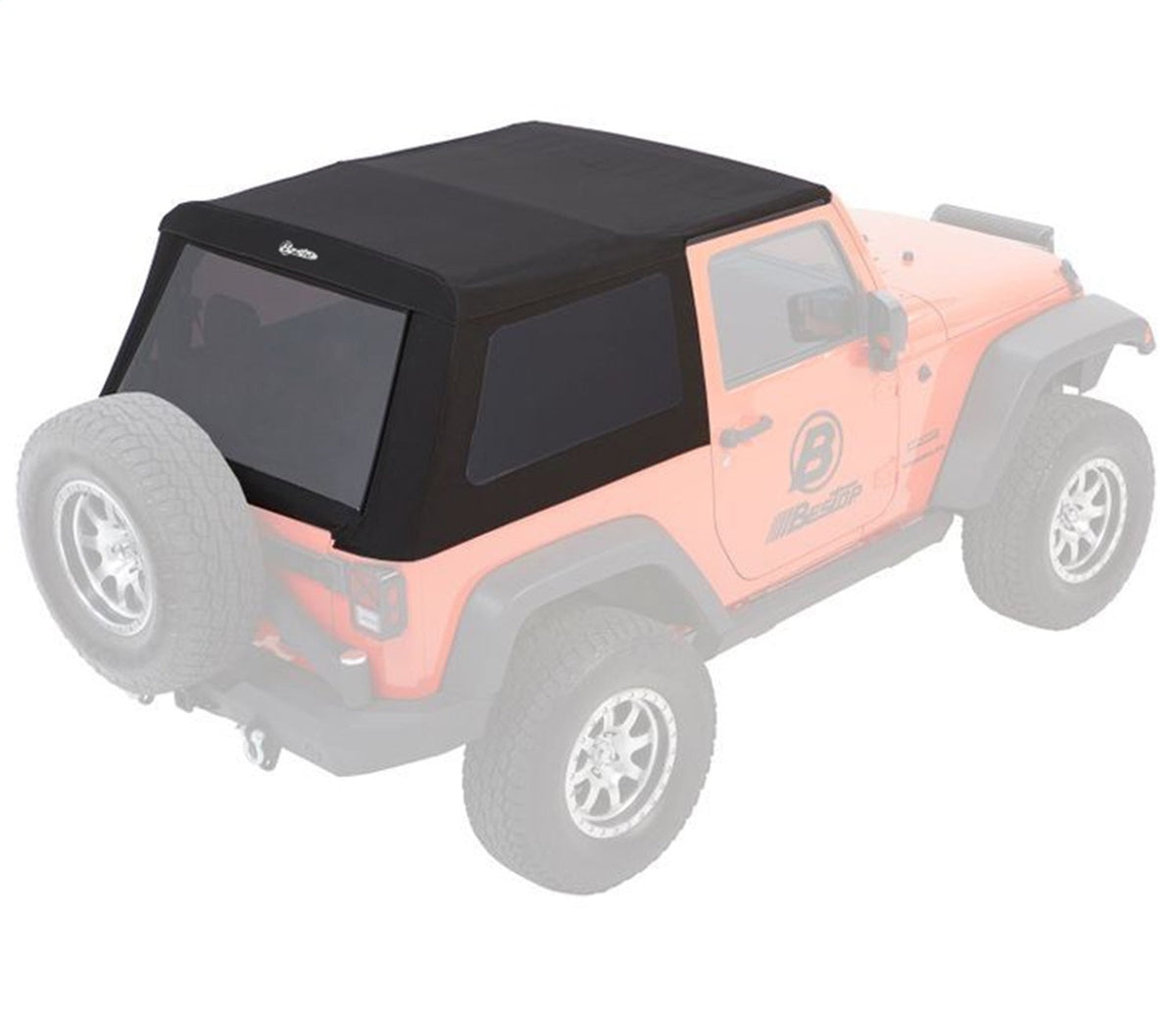 Bestop Trektop Glide - Jeep 07-18 Wrangler JK 2-Door (Black Diamond)