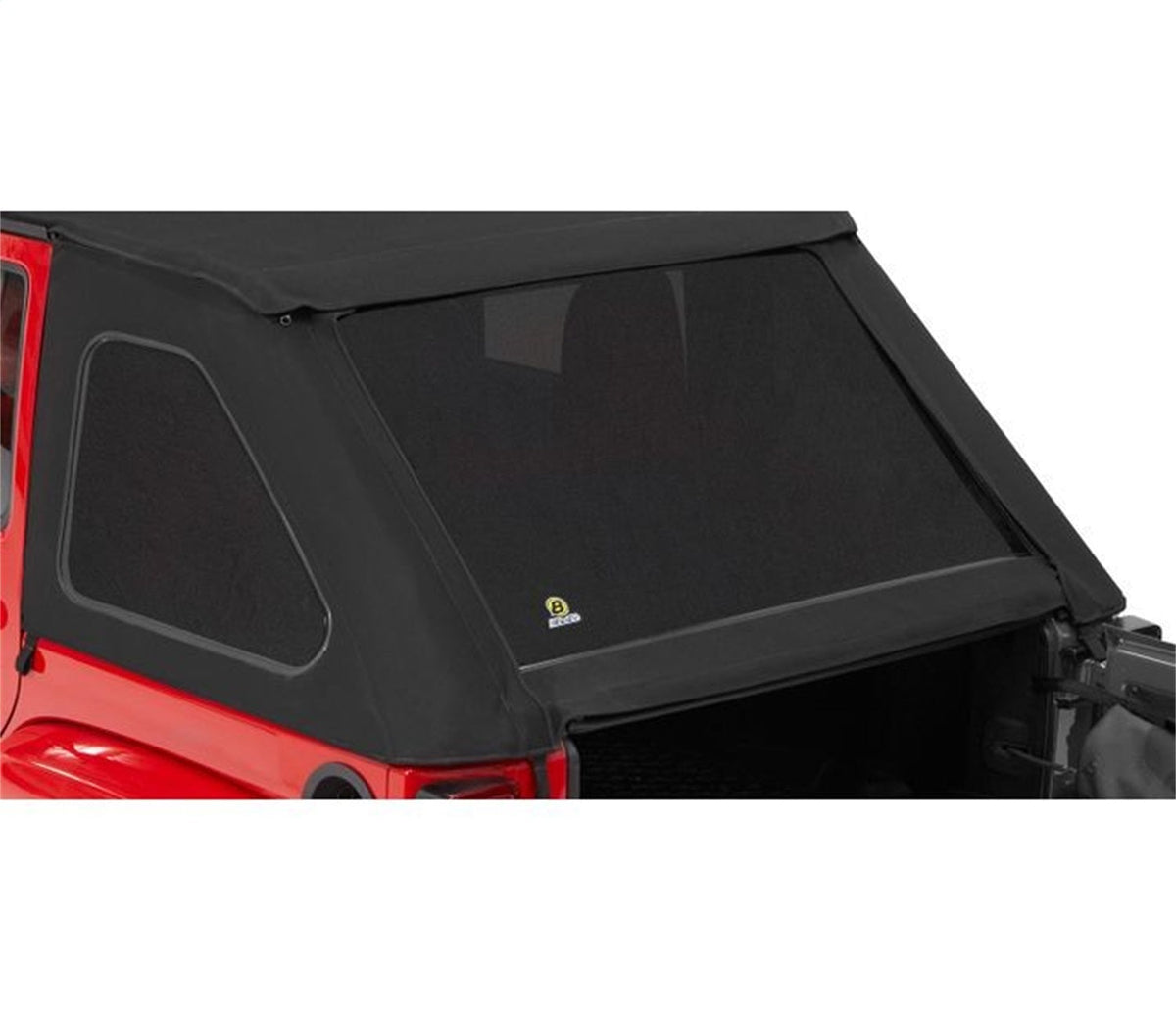 Bestop Window Set - Jeep 07-18 Wrangler JK 4-Door (Premium Black Twill Fits Trektop 56923)