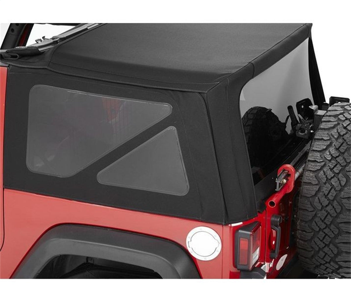 Bestop Window Set - Jeep 07-18 Wrangler JK 2-Door (Premium Black Twill Fits Supertop 54822 or Replace-A-Top 79846)