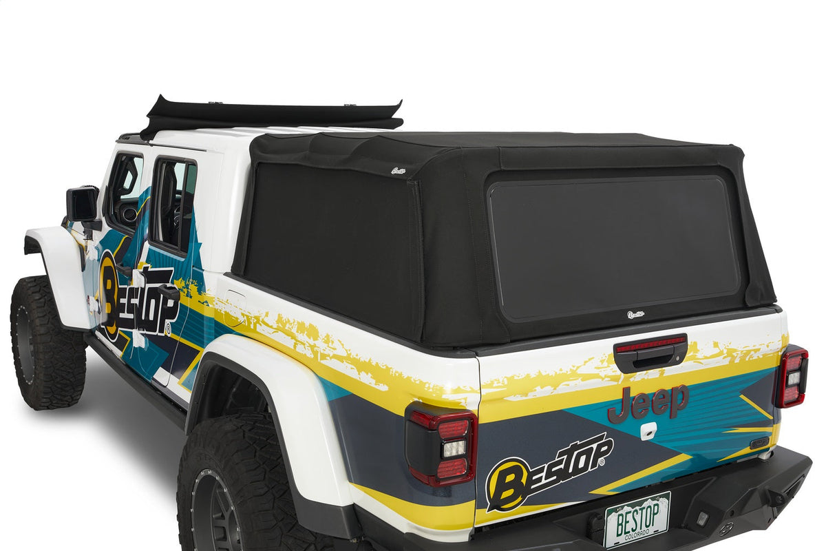Bestop Supertop for Truck 2 - 20-26 Gladiator; For 5 ft. bed (Premium Black Twill)