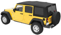 Bestop Replace-A-Top For OEM - Jeep 07-09 Wrangler JK 4-Door (Black Diamond Sailcloth; Tinted Windows; No Door Skins Included)