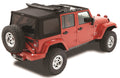 Bestop Replace-A-Top For OEM - Jeep 10-18 Wrangler JK 4-Door (Premium Black Twill; Tinted Windows; No Door Skins Included)