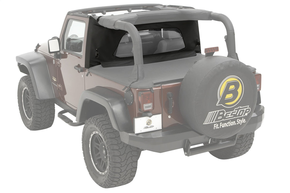 Bestop Wrap-Around Windjammer - Jeep 07-18 Wrangler JK 2-Door (Black Diamond)
