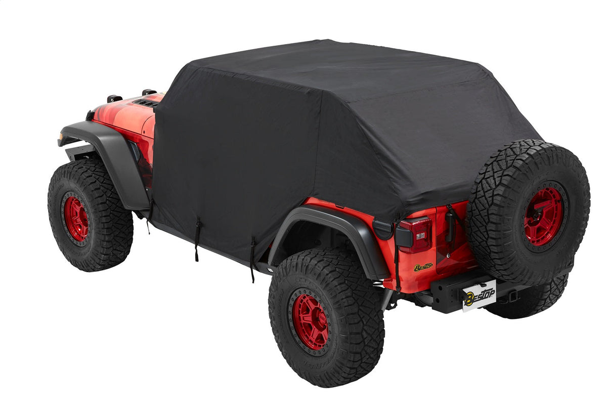 Bestop All Weather Trail Cover - Jeep 07-18 Wrangler JK 18-26 JL 4-Door (Black Trektop)