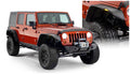 Bushwacker FF JEEP FLAT STYLE 4PC 2007-2018 JEEP WRANGLER UNLIMITED FITS 4-DOOR SPORT UTILITY MODELS ONLY BLACK