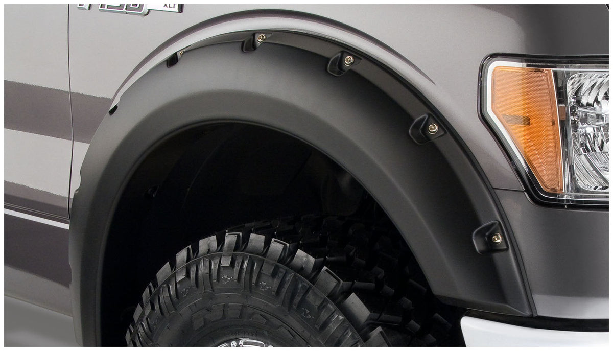 Bushwacker FENDER FLARES POCKET STYLE 2PC 1999-2007 FORD F-250/F-350/F-450/F-550 SUPER DUTY BLACK