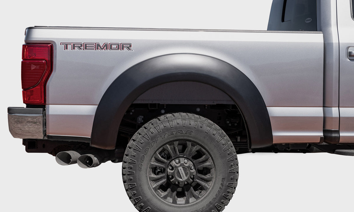 Bushwacker FF EXTENDAFENDER STYLE 2PC RR 2017-2021 FORD F-250 SUPER DUTY BLACK SMOOTH EXTENDED