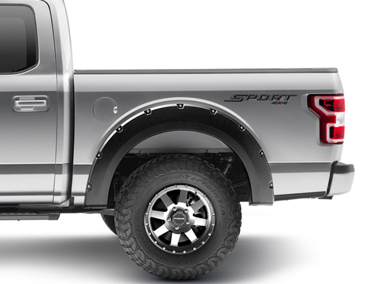 Bushwacker FENDER FLARES POCKET STYLE 2PC 2015-2017 FORD F-150 67.1/78.9/97.6in BED BLACK