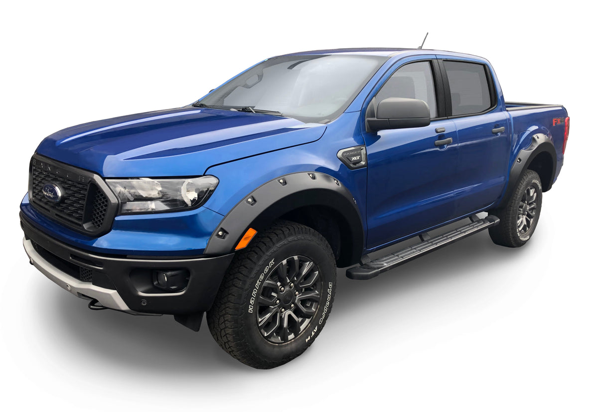 Bushwacker FF POCKET STYLE 4PC 2019-2020 FORD RANGER 6 BED BLACK SMOOTH POCKET RIVET