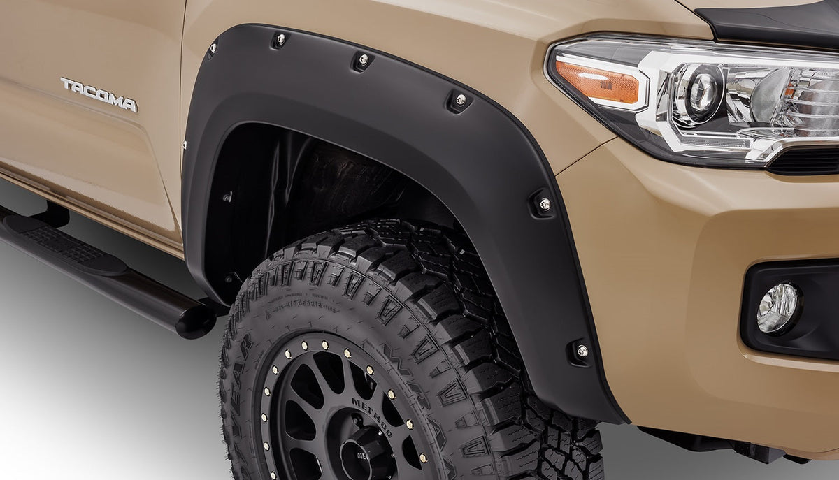 Bushwacker FENDER FLARES POCKET STYLE 2PC 2016-2018 TOYOTA TACOMA 60.5/73.7in BED BLACK