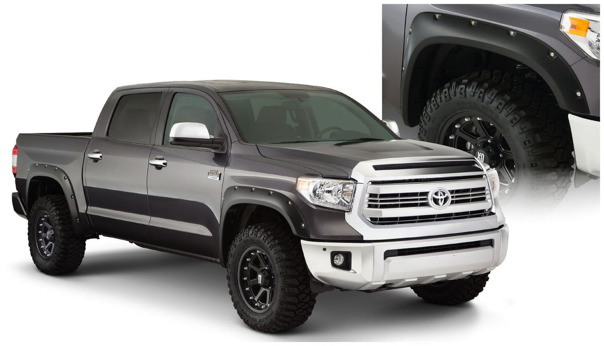 Bushwacker FENDER FLARES POCKET STYLE 4PC 2014-2018 TOYOTA TUNDRA 66.7/78.7/97.6in BED MUST REMOVE FACTORY MUDFLAPS BLACK
