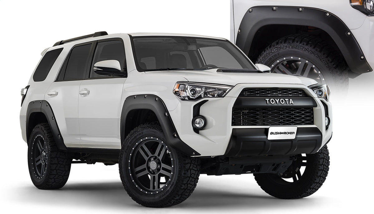 Bushwacker FENDER FLARES POCKET STYLE 4PC 2014-2018 TOYOTA 4RUNNER EXCLUDES LIMITED MODEL BLACK