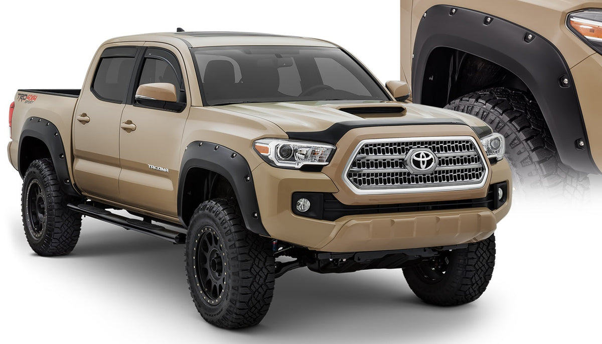 Bushwacker FENDER FLARES POCKET STYLE 4PC 2016-2018 TOYOTA TACOMA 60.5/73.7in BED BLACK