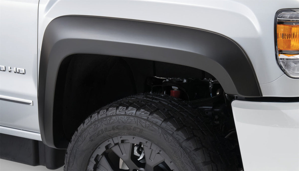 Bushwacker FF EXTEND-A-FENDER STYLE 2PC 2015-2018 GMC SIERRA 2500/3500 HD FACTORY MUDFLAPS MUST BE REMOVED BLACK
