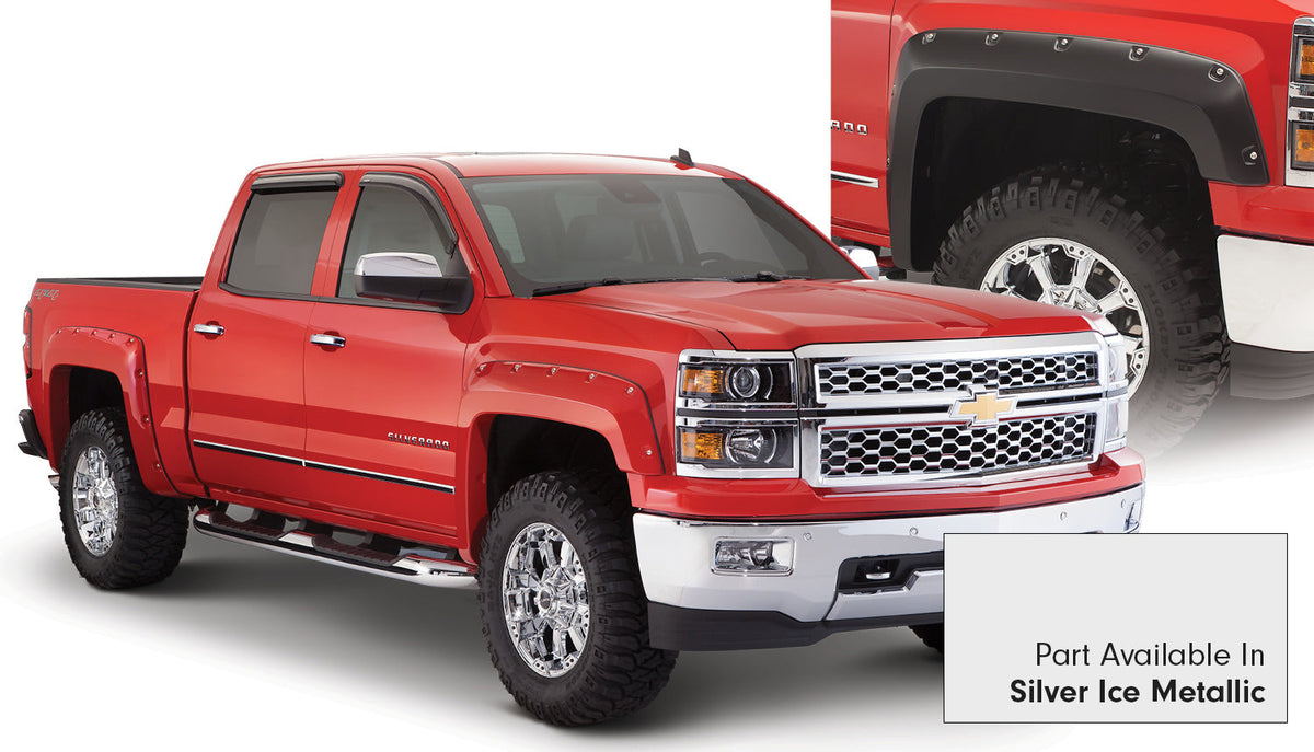 Bushwacker FF POCKET STYLE-COLOR 4PC 2015-2018 CHEVROLET SILVERADO 1500 QUICKSILVER METALLIC