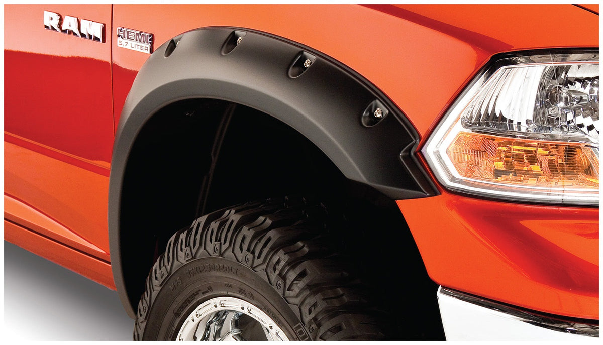 Bushwacker FENDER FLARES POCKET STYLE 2PC 2009-2018 DODGE RAM 1500 EXCLUDES R/T AND REBEL MODEL BLACK