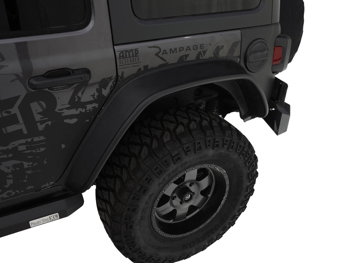 Bushwacker FF JEEP FLAT STYLE 4PC 2018-2021 JEEP WRANGLER(JL) SPORT 2-DOOR BLACK TEXTURED FLAT