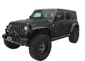 Bushwacker FF JEEP FLAT STYLE 4PC 2018-2021 JEEP WRANGLER(JL) SPORT 2-DOOR BLACK TEXTURED FLAT