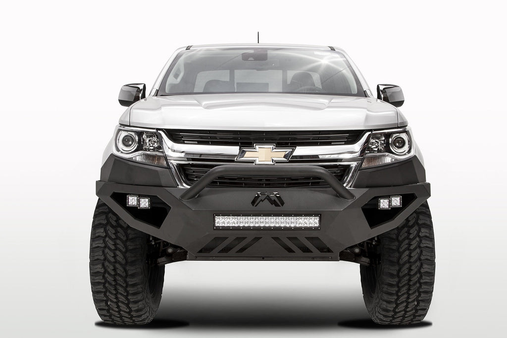 Fab Fours 2015 2020 Chevrolet Colorado Vengeance Front Bumper w Pre-Runner Guard Bare Steel