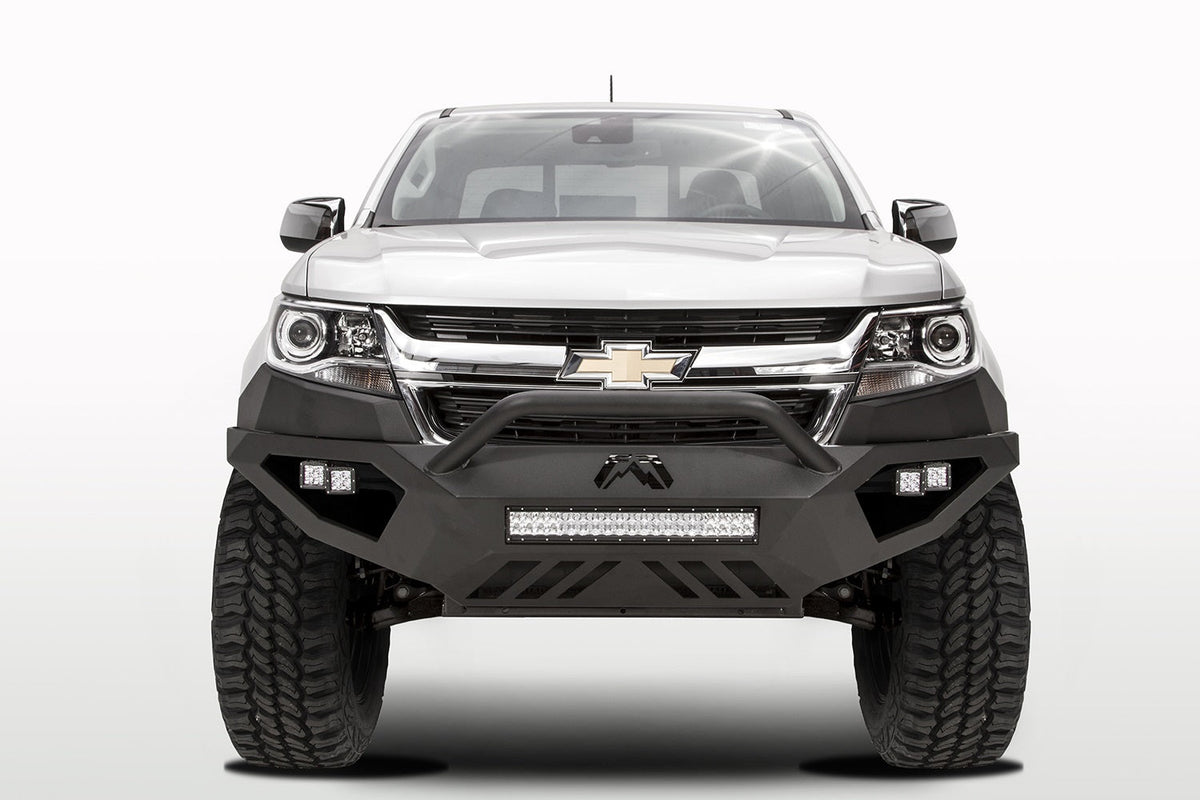 Fab Fours 2015 2020 Chevrolet Colorado Vengeance Front Bumper w Pre-Runner Guard Bare Steel