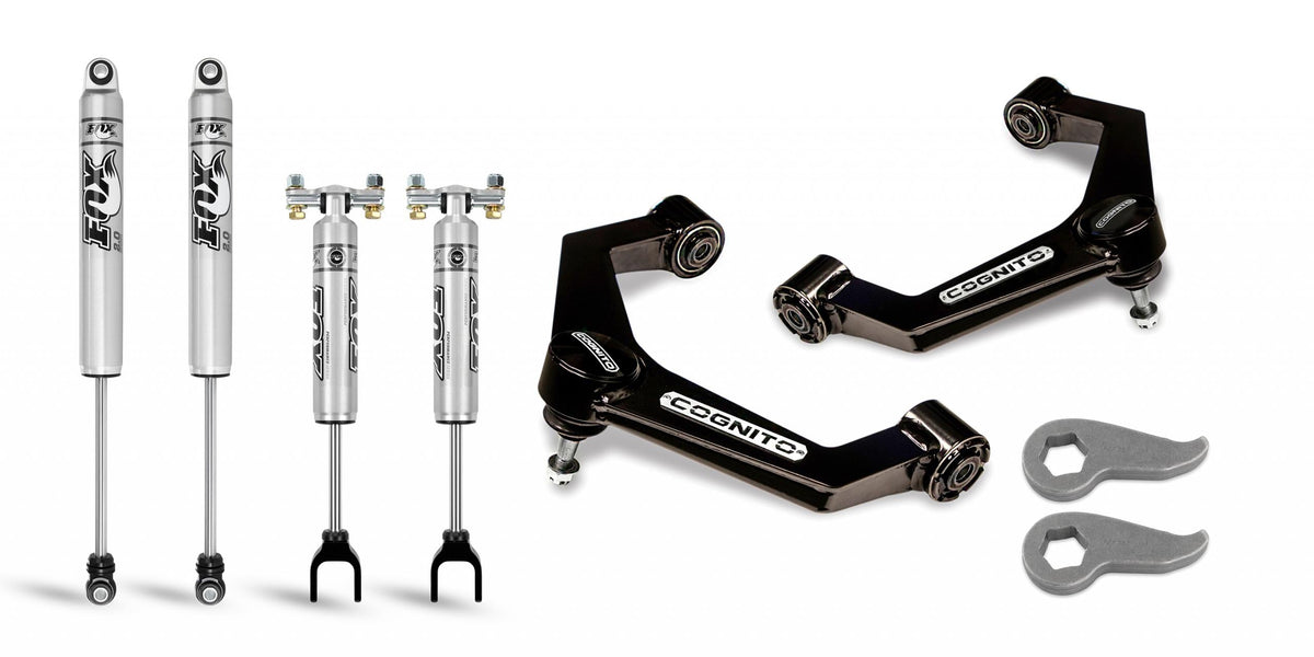 Cognito 3-Inch Performance Leveling Kit With Fox PS 2.0 IFP Shocks for 20-21 Silverado Sierra 2500 3500 2WD 4WD