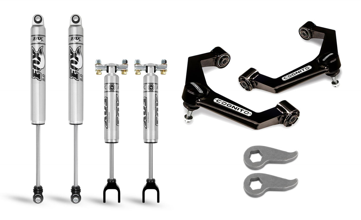 Cognito 3-Inch Performance Uniball Leveling Kit With Fox PS 2.0 IFP Shocks for 20-21 Silverado Sierra 2500 3500 2WD 4WD