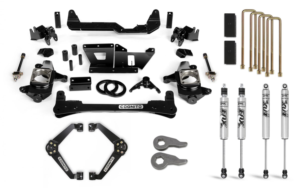 Cognito 6-Inch Standard Lift Kit with Fox PS 2.0 IFP Shocks for 01-10 Silverado Sierra 2500 3500 2WD 4WD