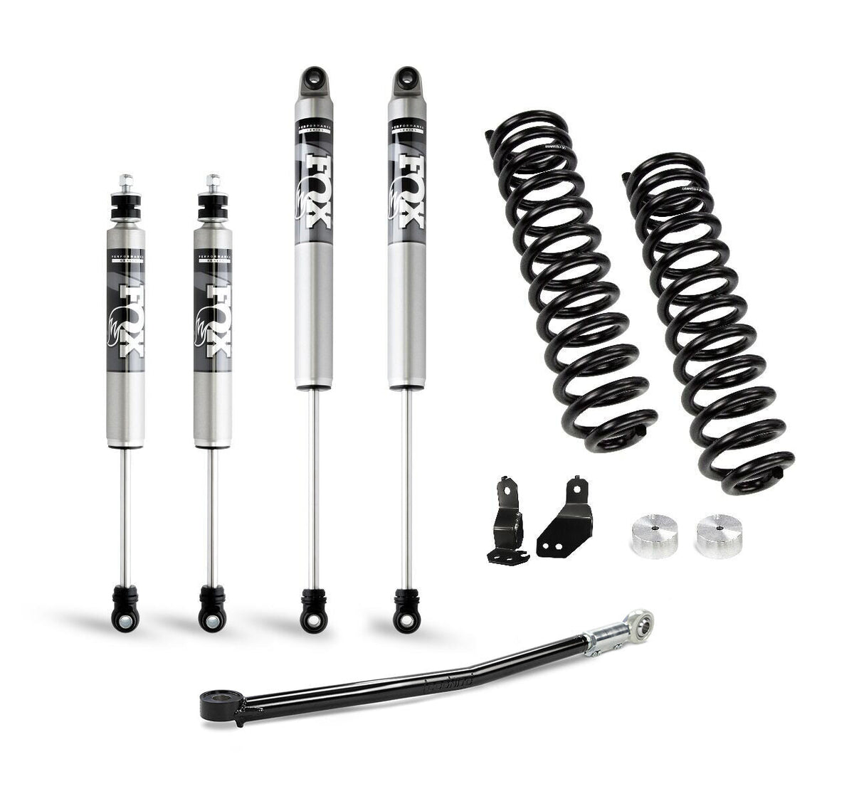 Cognito 2-inch Performance Leveling Kit with Fox PS 2.0 IFP Shocks for 17-23 Ford Super Duty F-450 Trucks