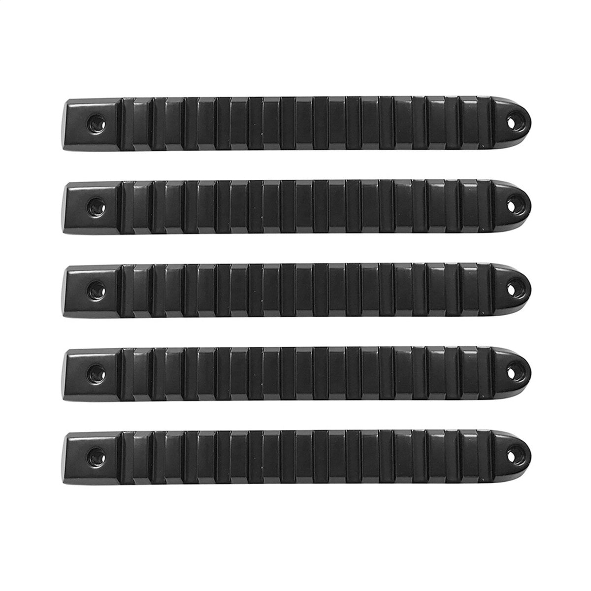 DV8 Offroad 2007-18 Jeep JK Black Rail Style Door Handle Inserts set of 5